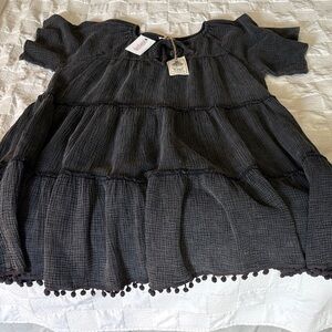 Easel charcoal midi dress size medium NWT‎